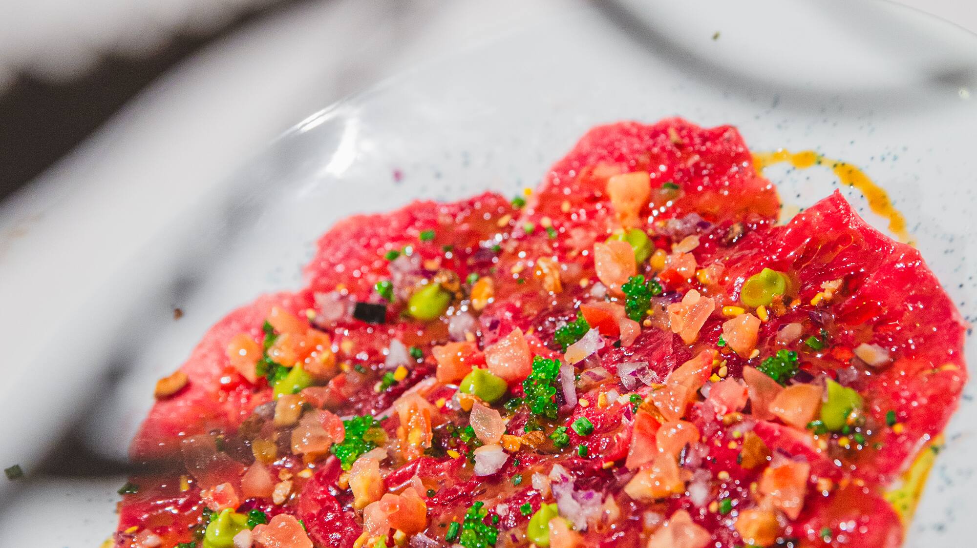 a plate of food on a table