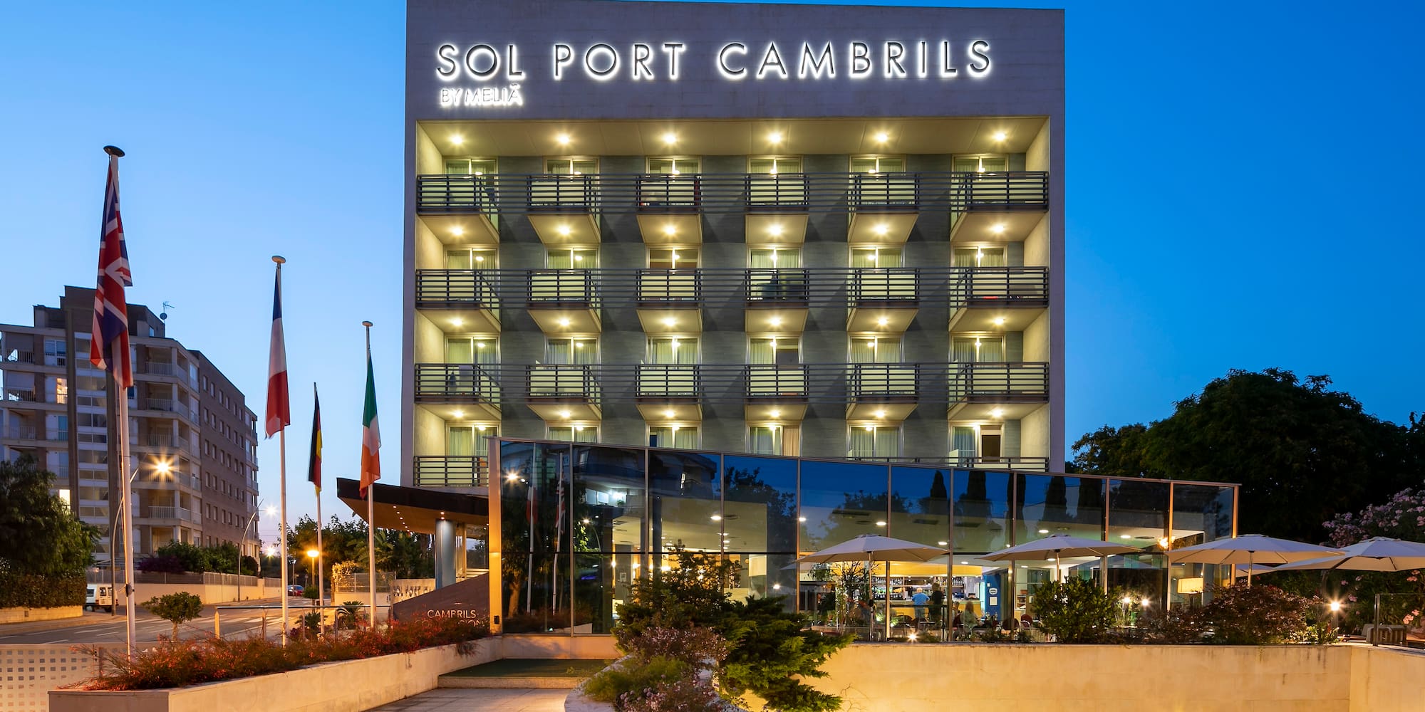 a building with a sign on it