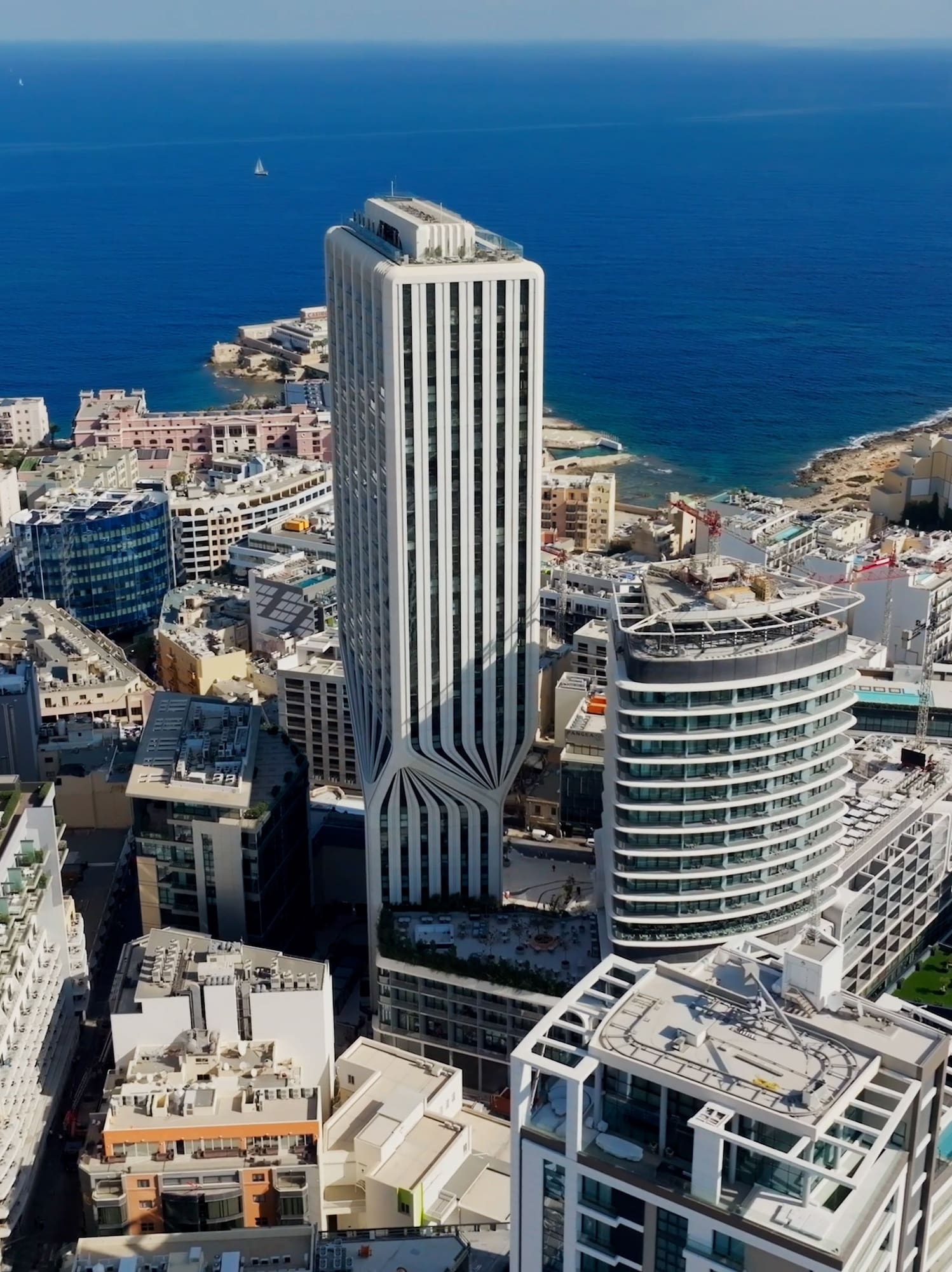 a city with a body of water