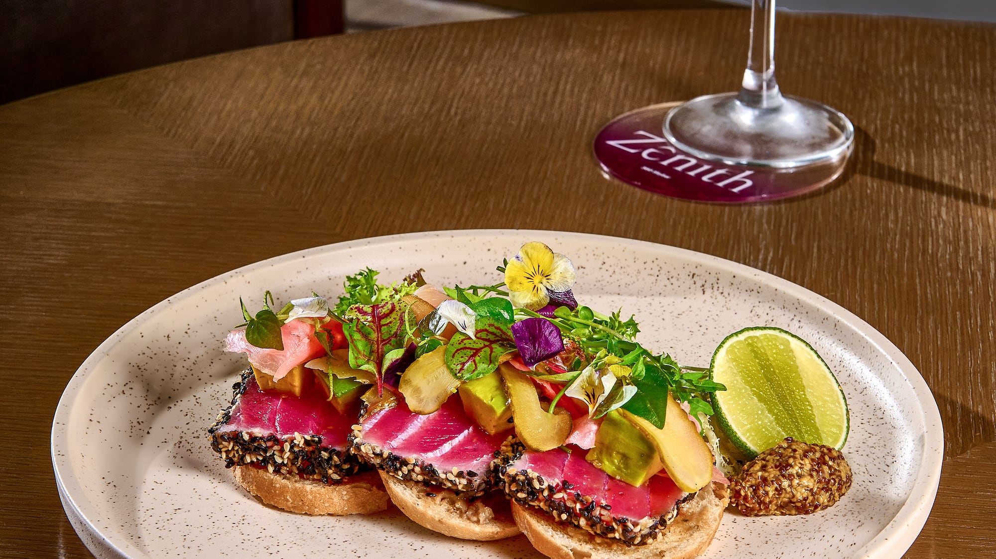 a plate of food on a table