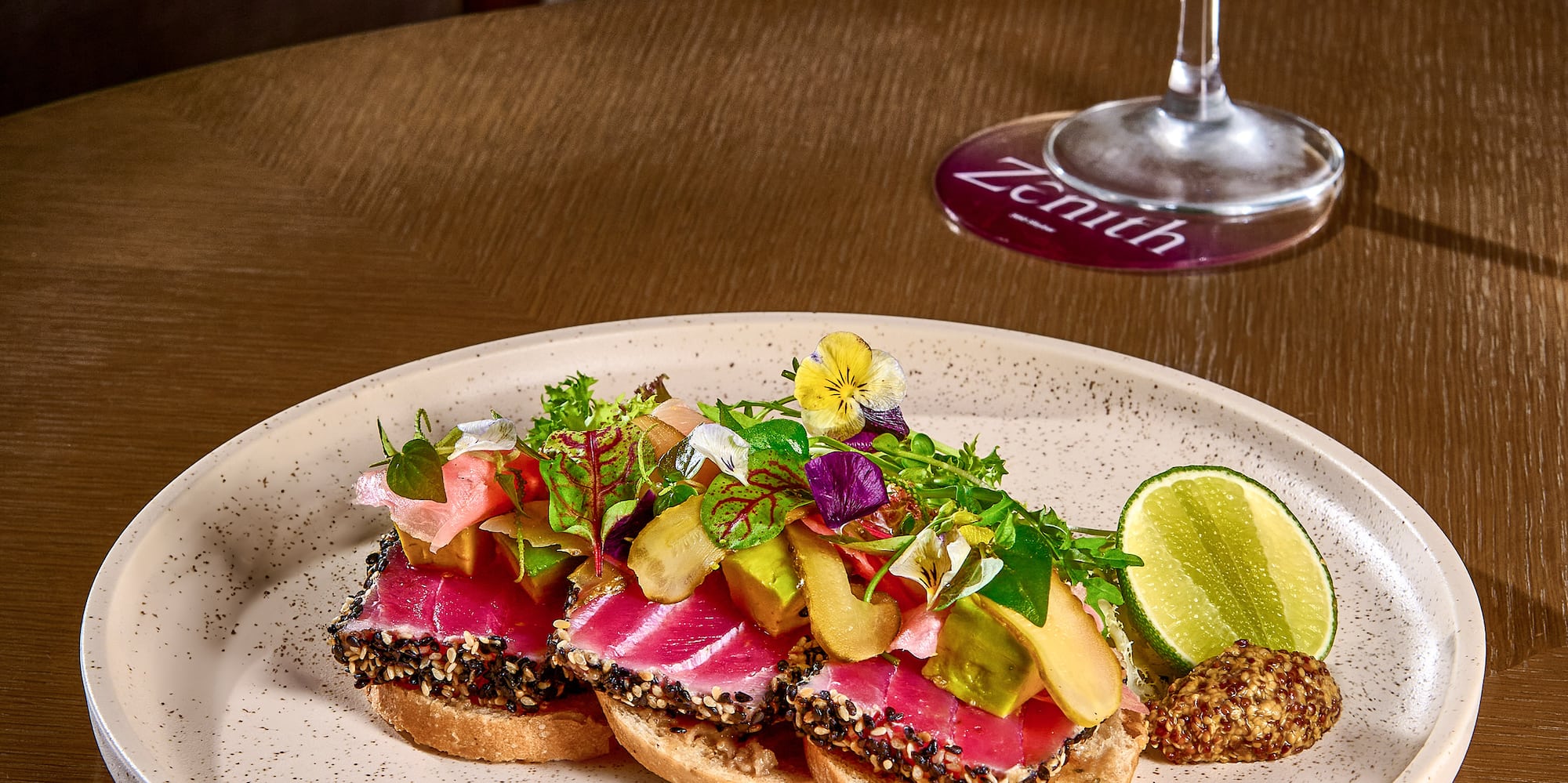 a plate of food on a table