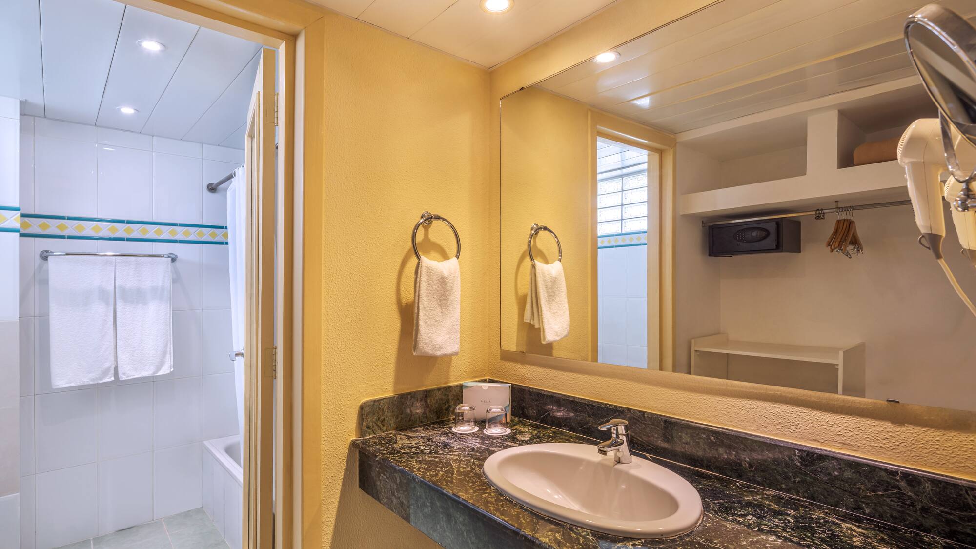 a bathroom with a sink and a shower