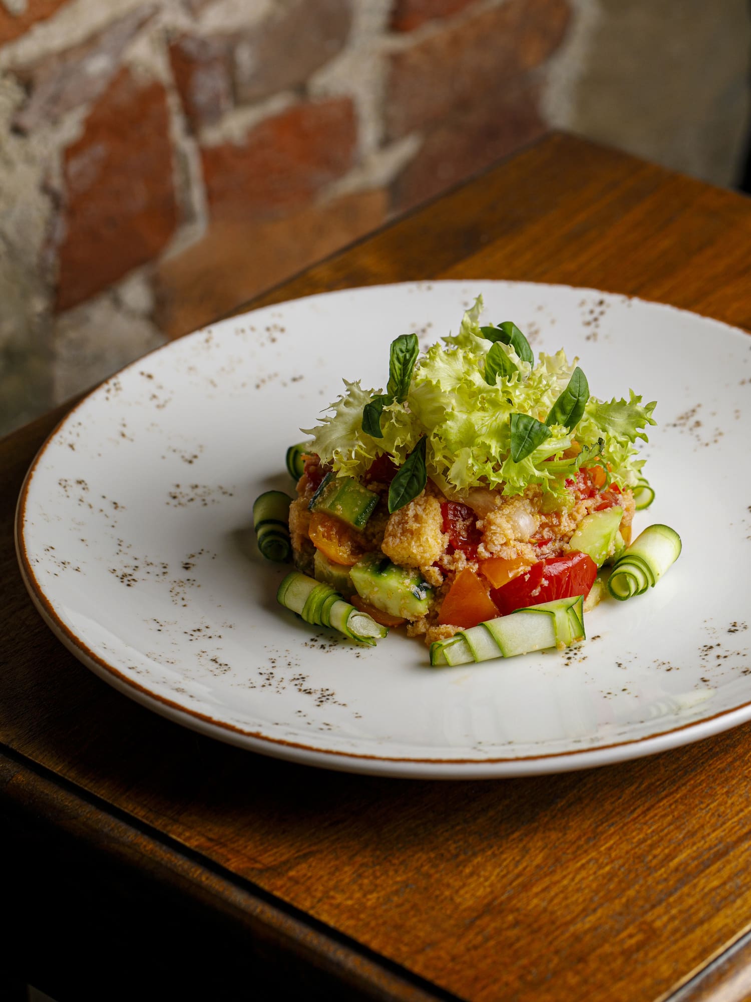 a plate of food on a table
