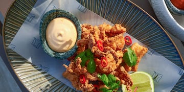 a plate of food on a table