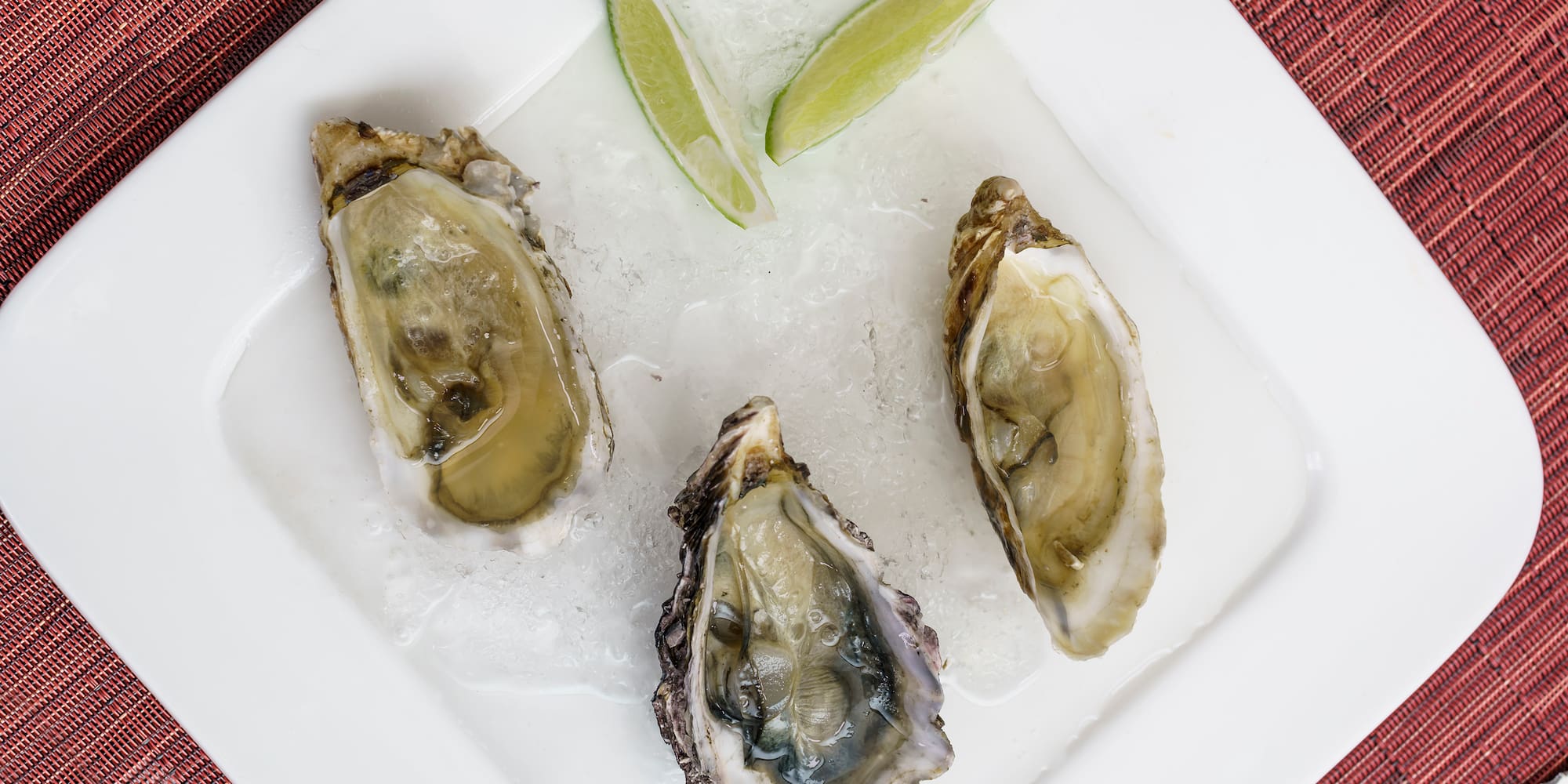 a plate of oysters and limes