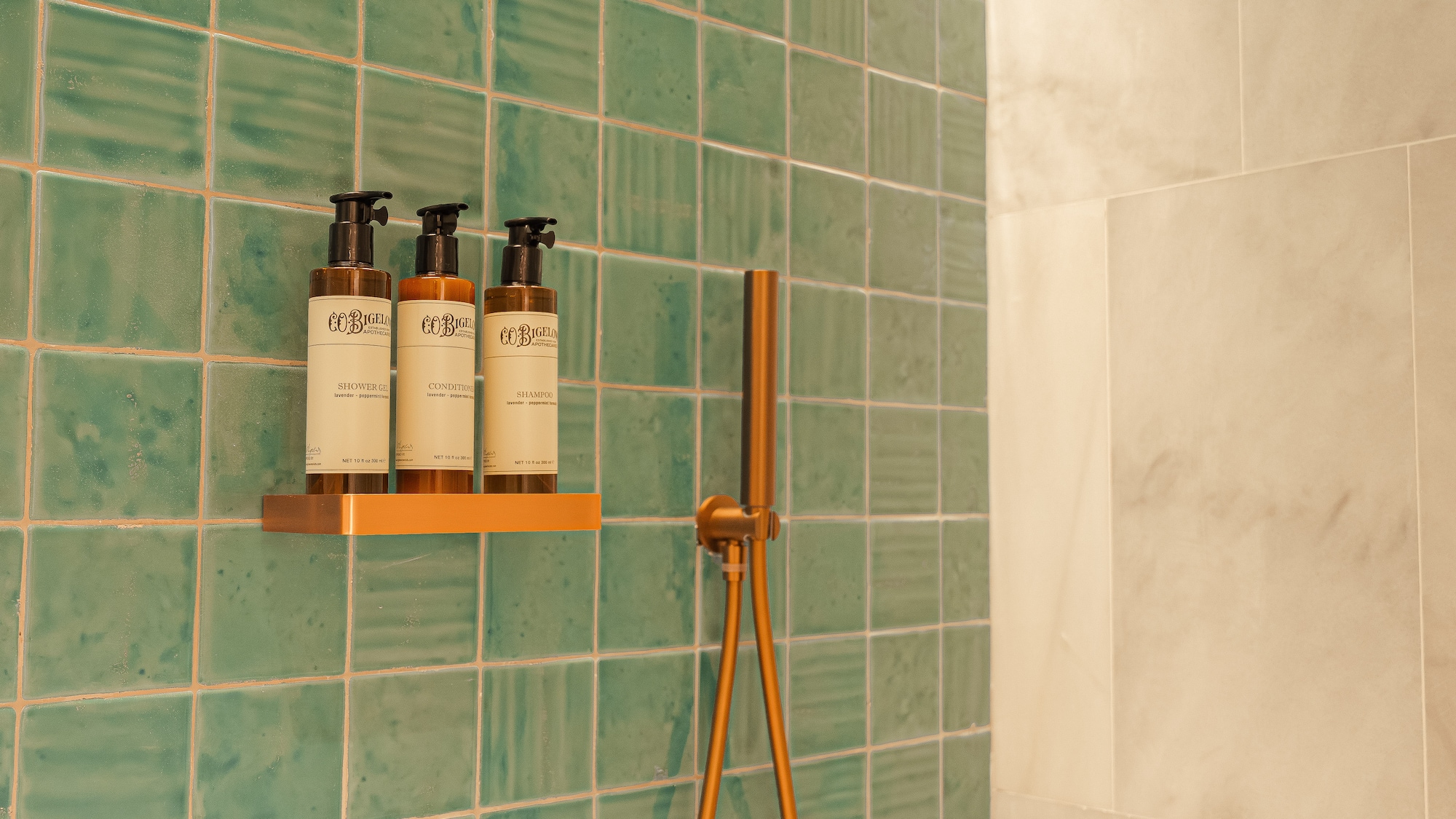 a room with a bed and a table