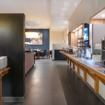a coffee machine in a restaurant