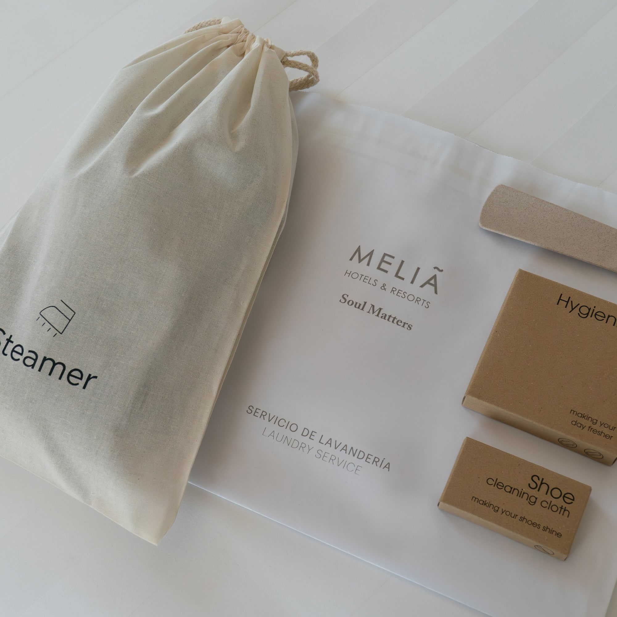 a bag and a bag with a shoe brush