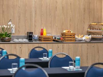 a table with food on it