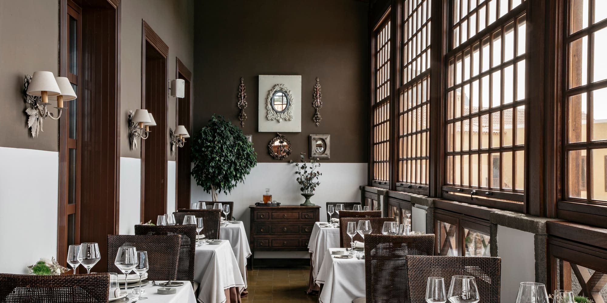 a restaurant with tables and chairs