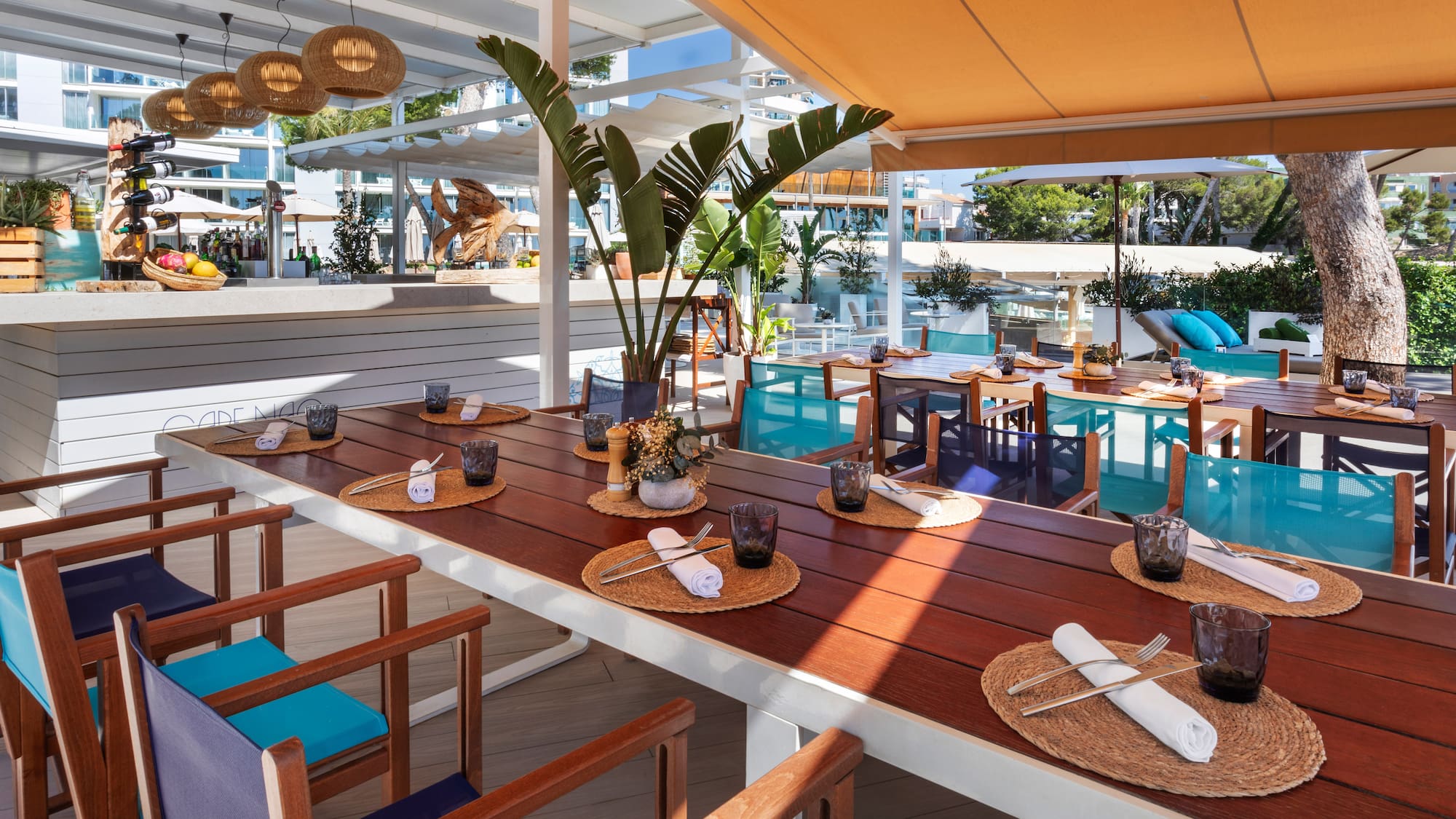 a table set for a meal