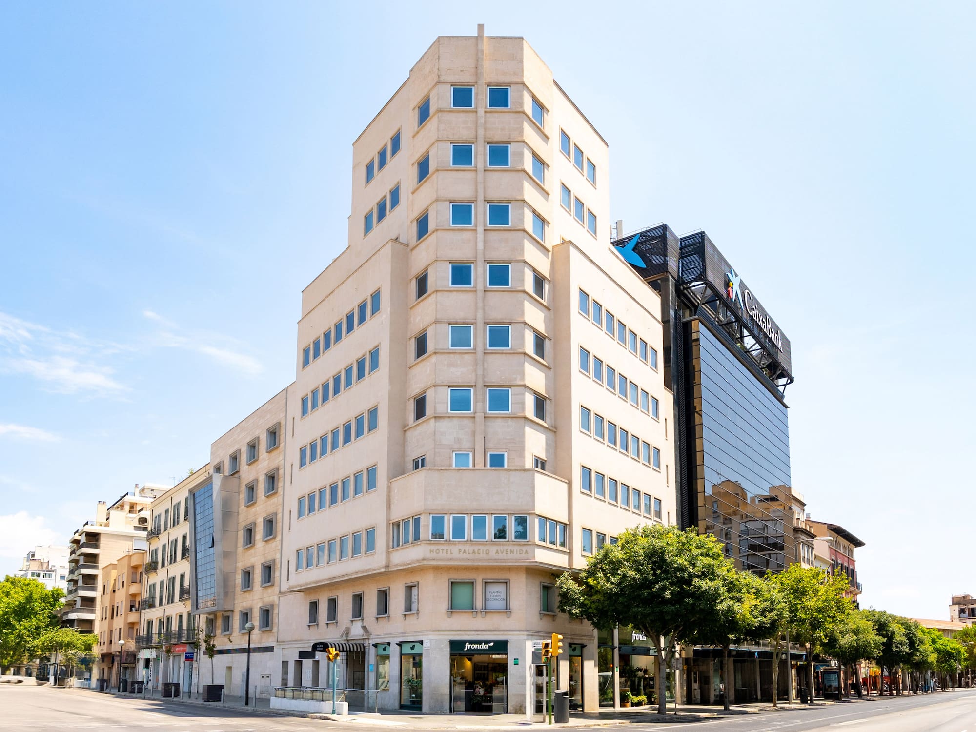 a building with many windows