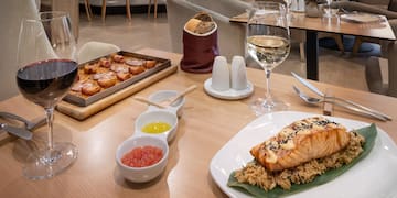 a table with food on it