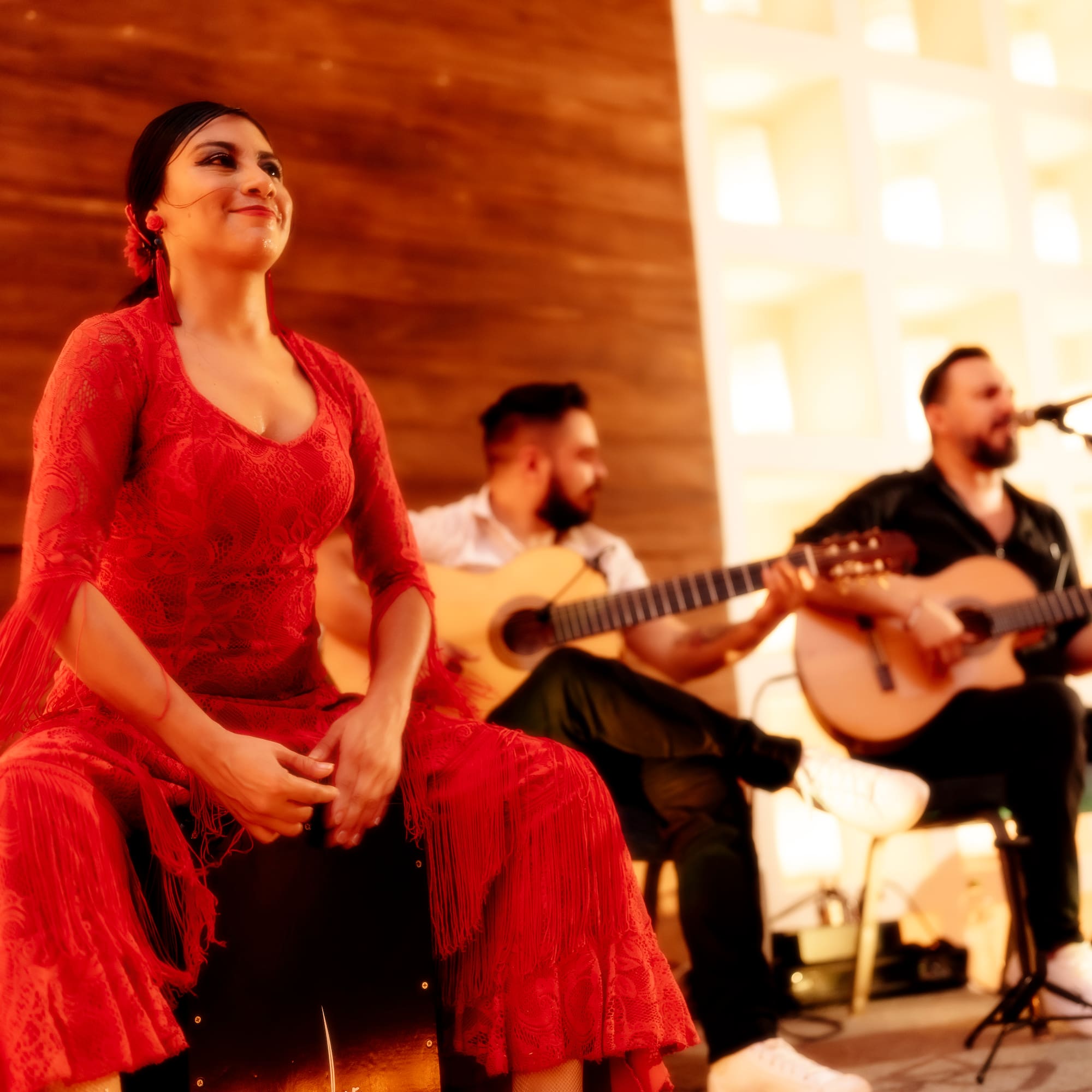 a group of people playing instruments