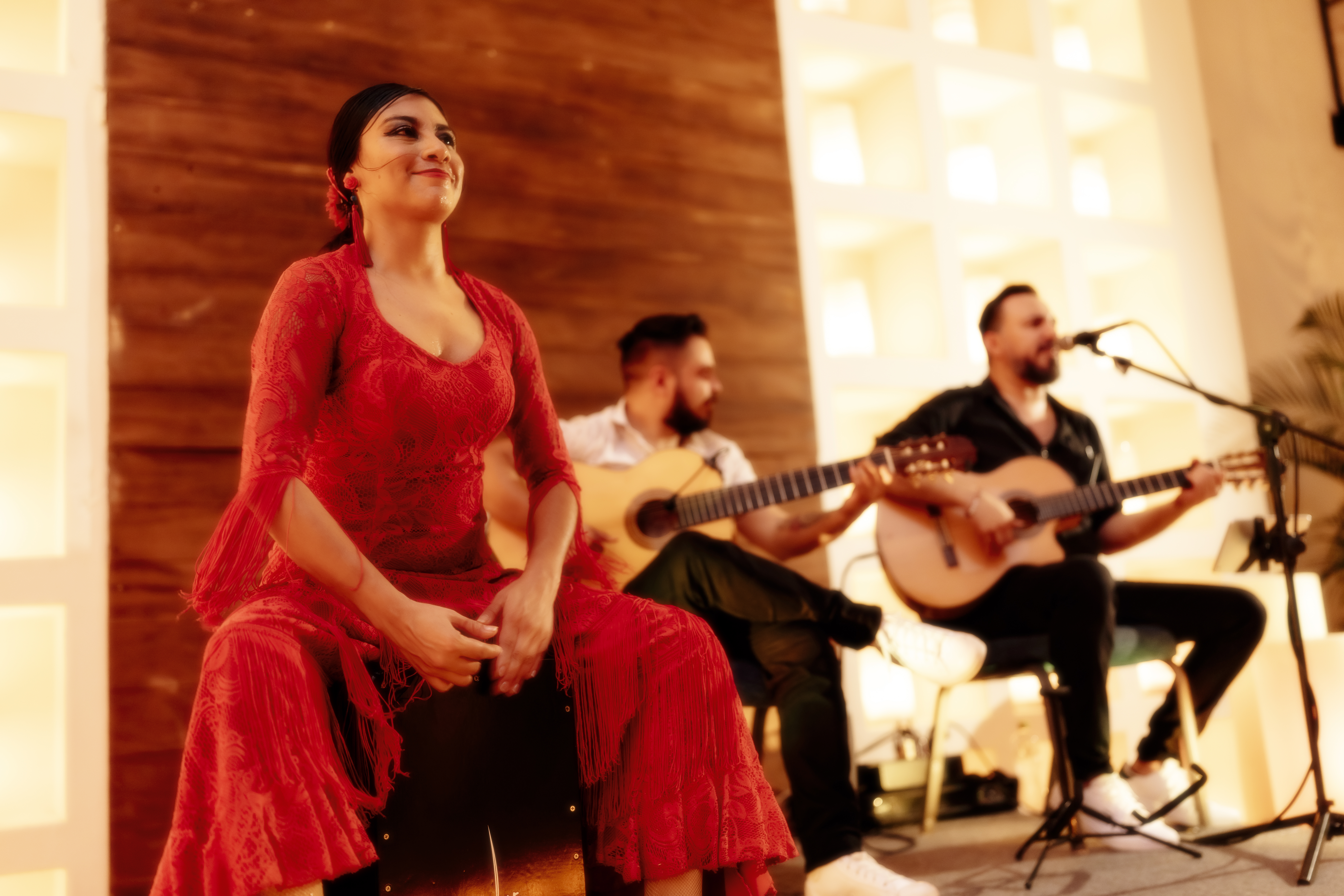 a group of people playing instruments