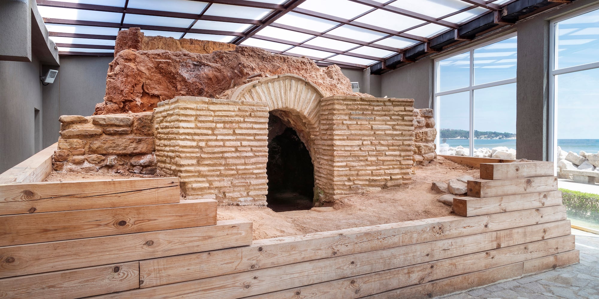 a building made of bricks