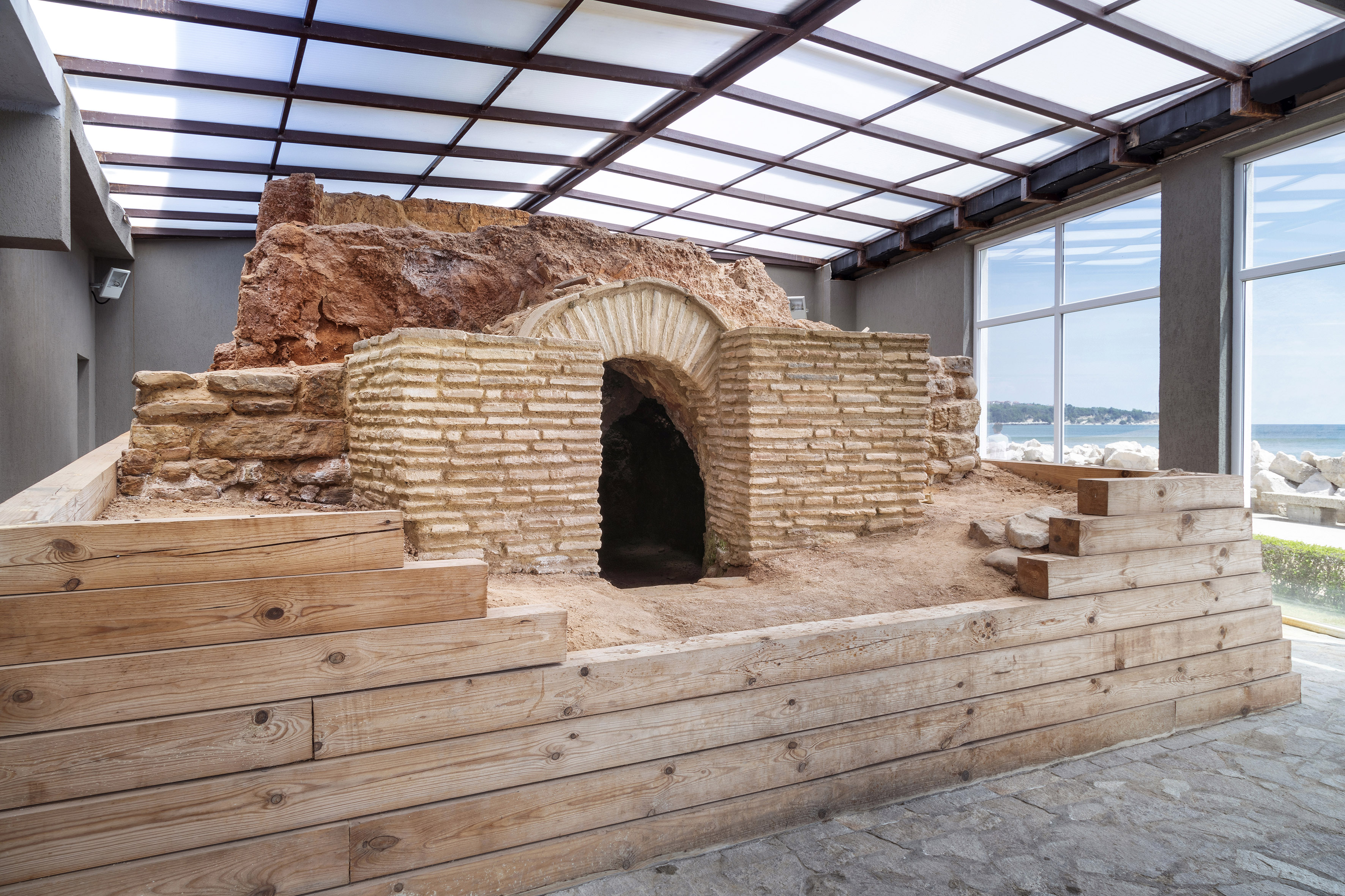 a building made of bricks