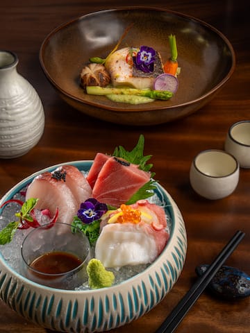 a plate of food on a table