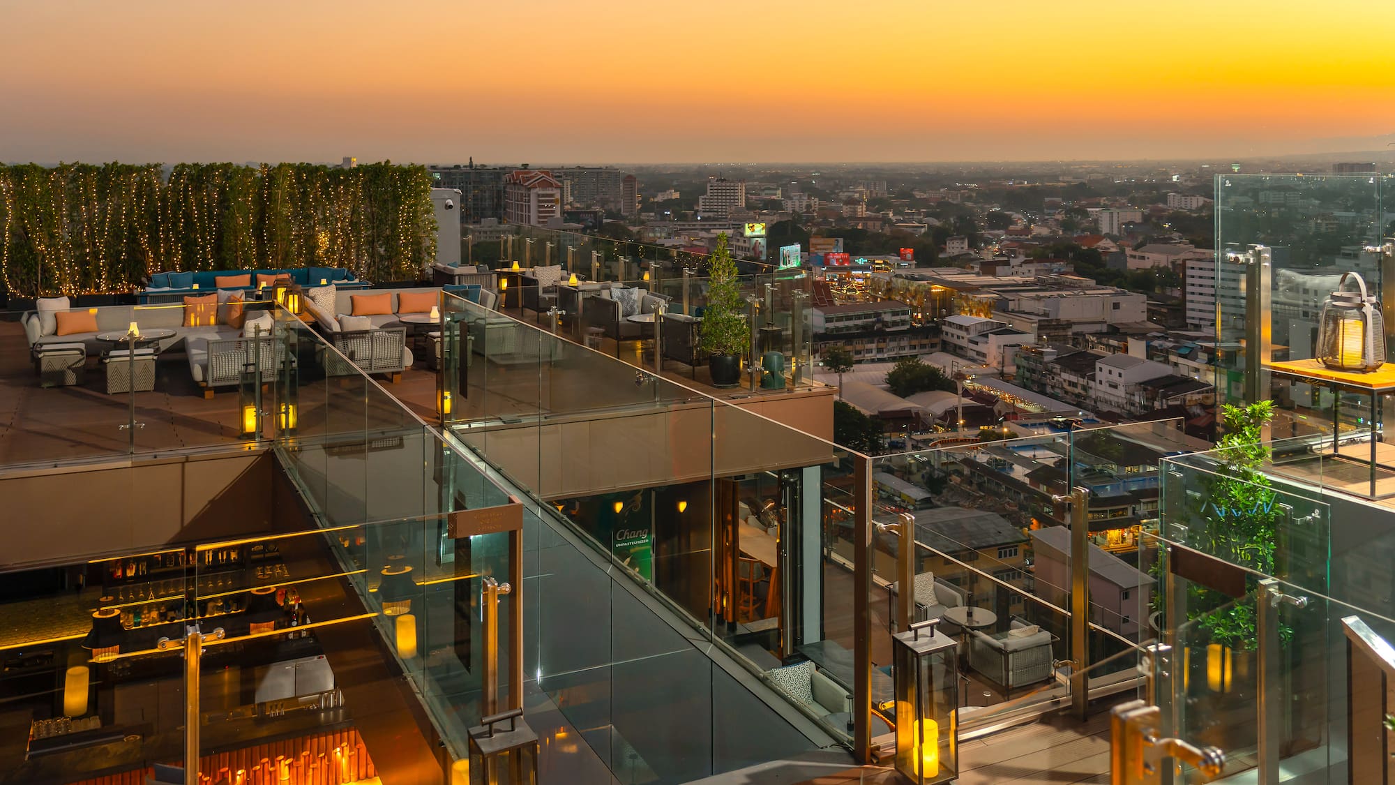 a rooftop view of a city