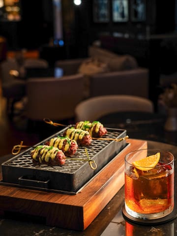 a plate of food on a table