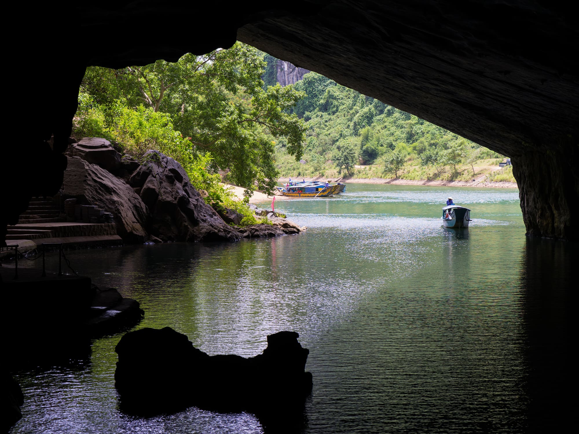 a boat in a body of water