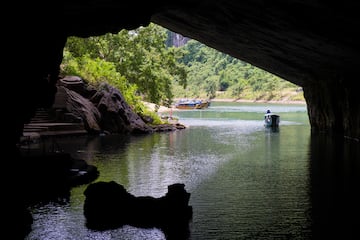 a boat in a body of water
