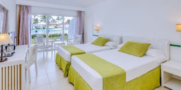 two beds in a room