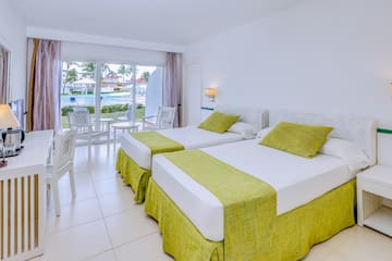 two beds in a room