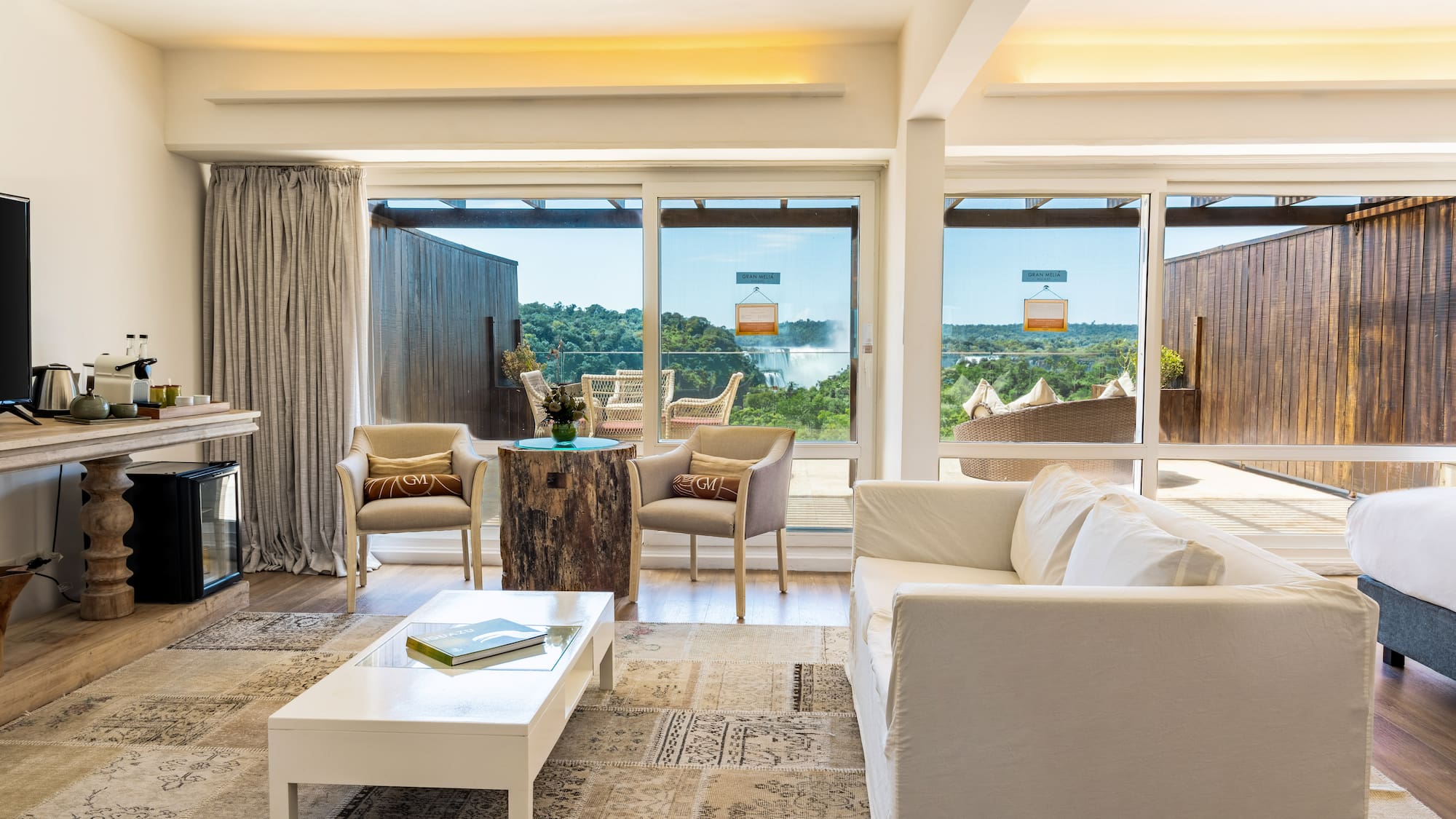 a living room with a couch and a coffee table