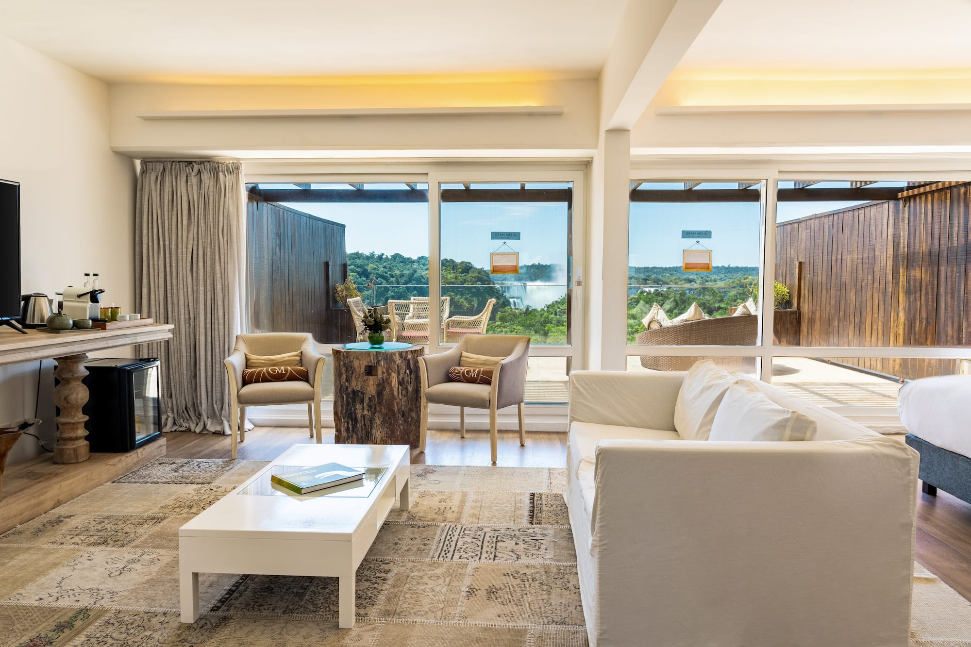 a living room with a couch and a coffee table