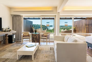 a living room with a couch and a coffee table