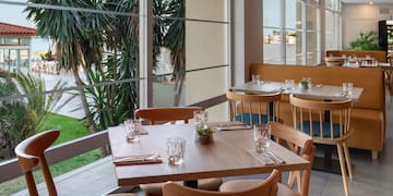 a table set up in a restaurant