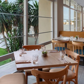 a table set up in a restaurant