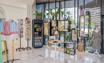 a store with shelves and shelves of goods
