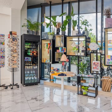 a store with shelves and shelves of goods