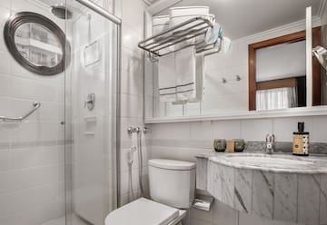 a bathroom with a sink and toilet
