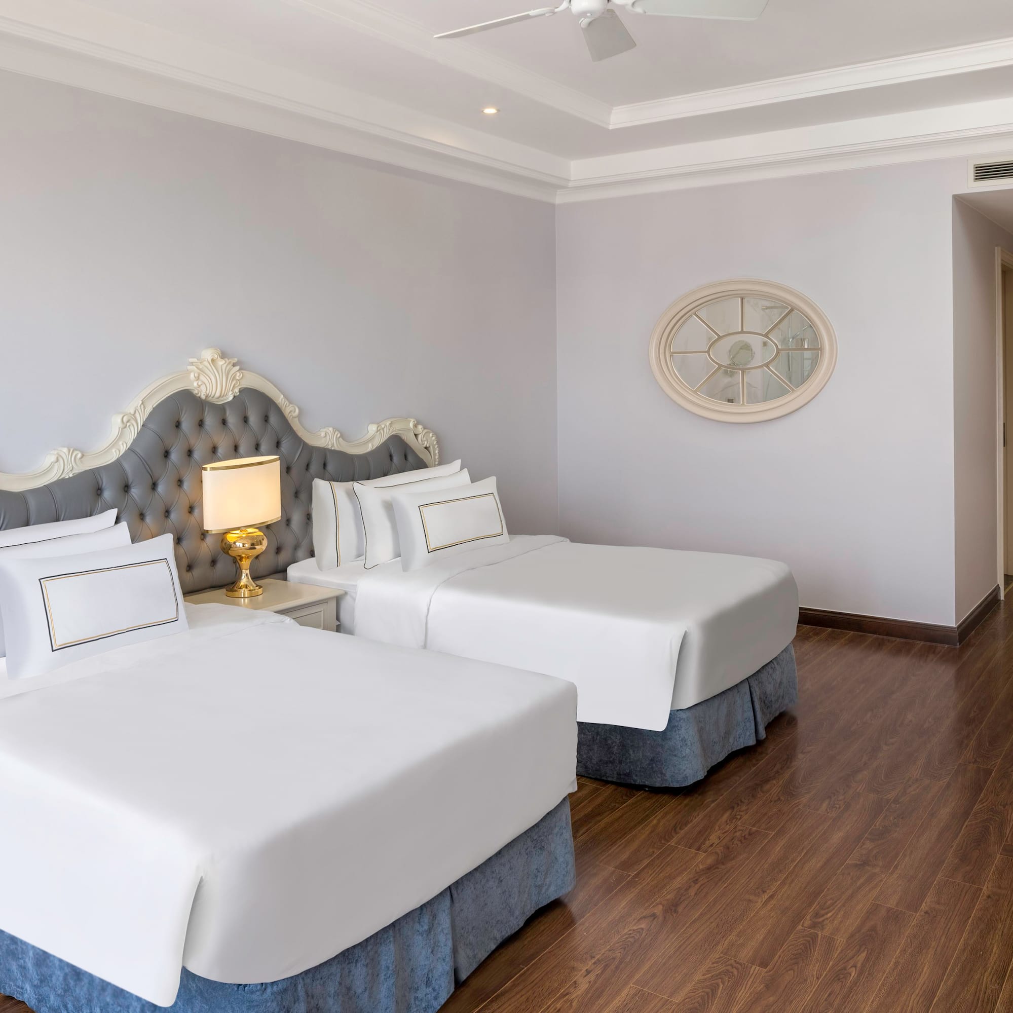 a room with two beds