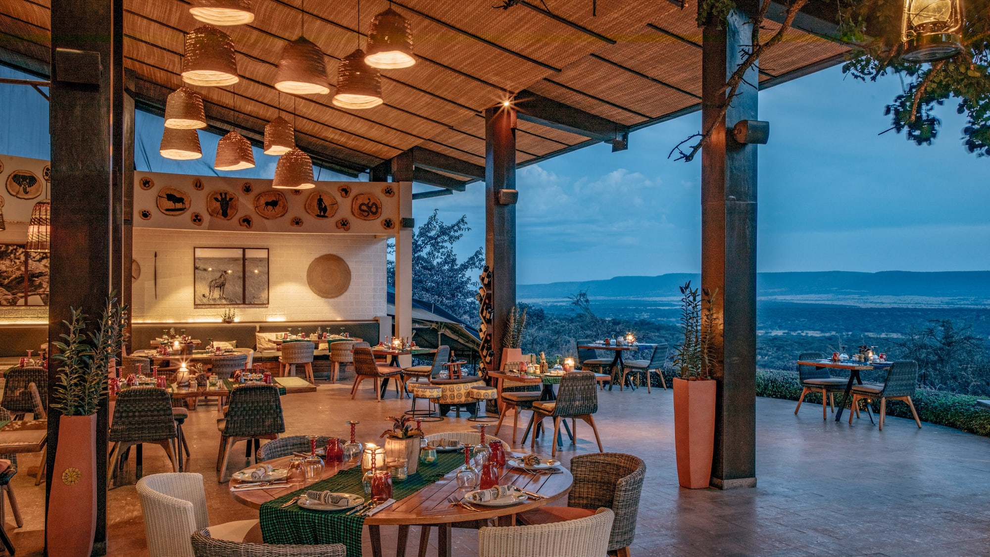 a restaurant with tables and chairs
