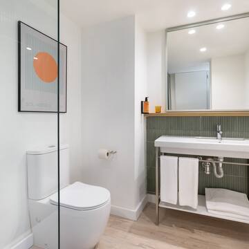a bathroom with a sink and toilet