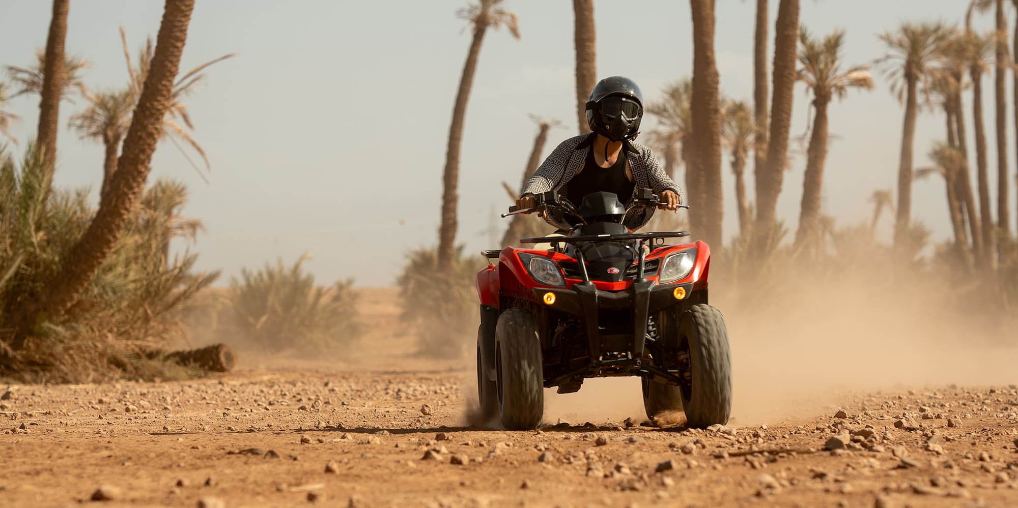 a person on a quad bike