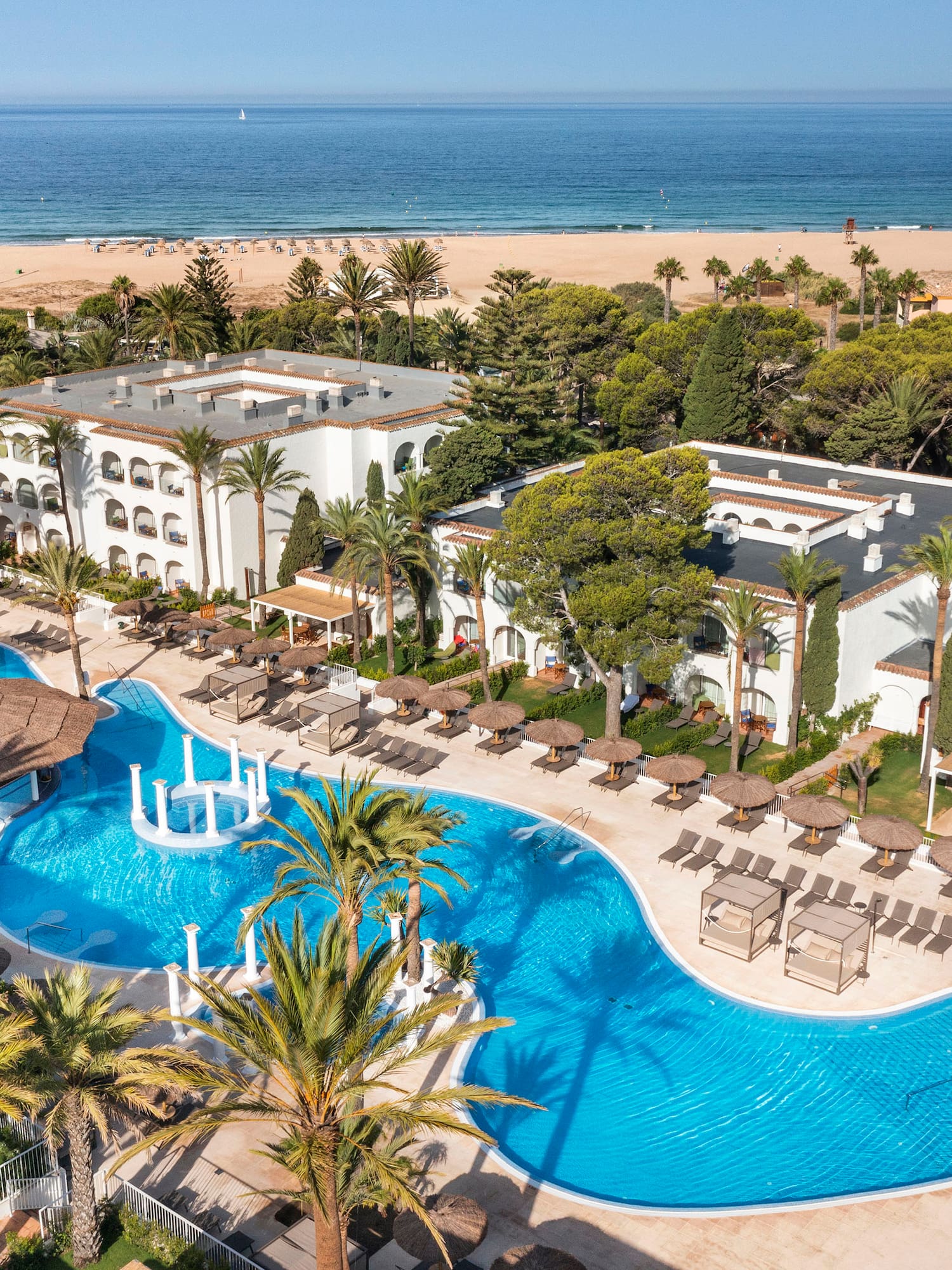 a swimming pool and a beach