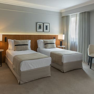 two beds in a room
