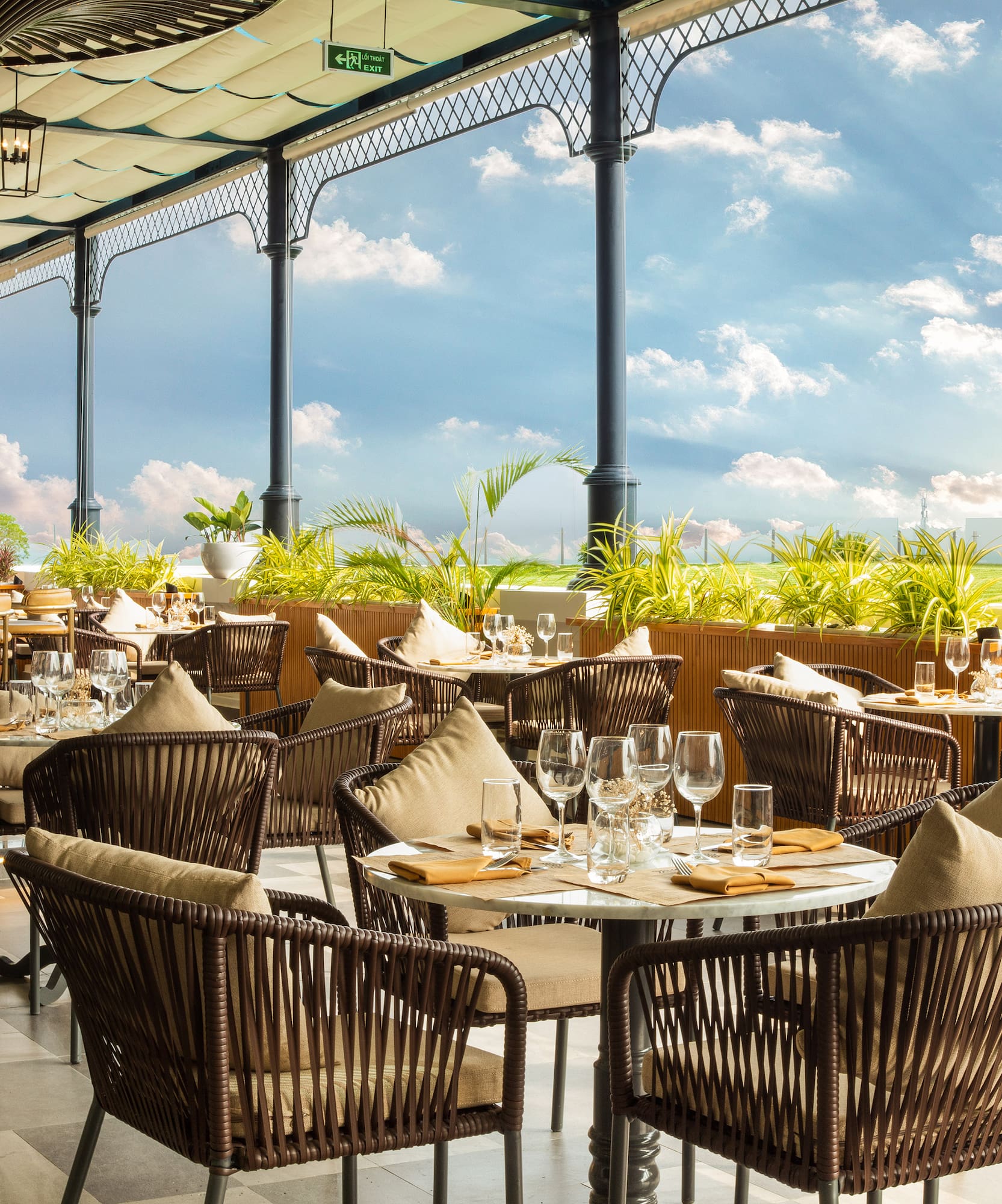 a restaurant with tables and chairs