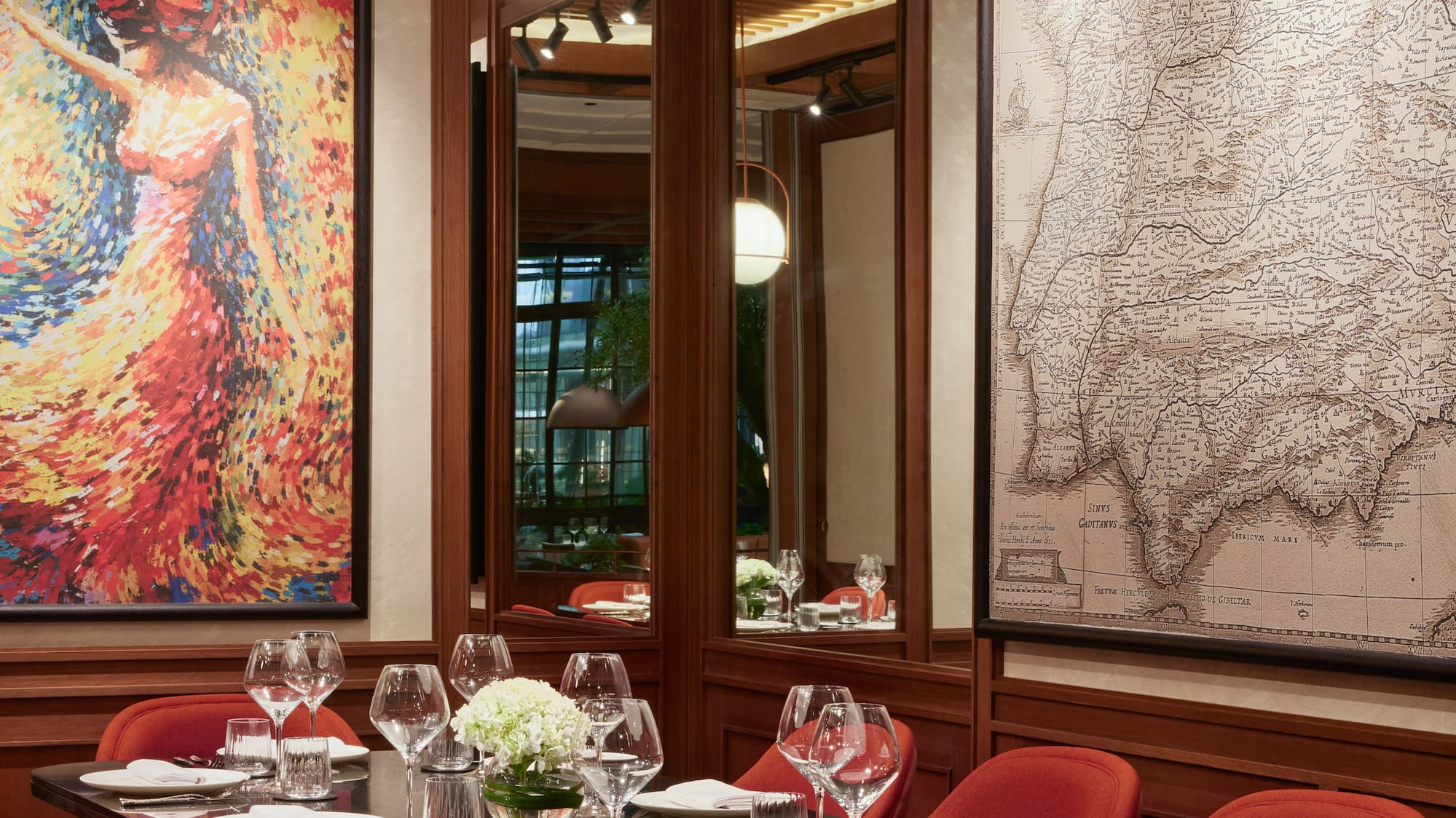 a table set for a dinner