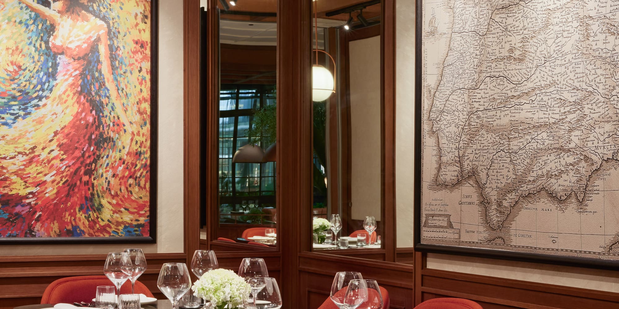 a table set for a dinner