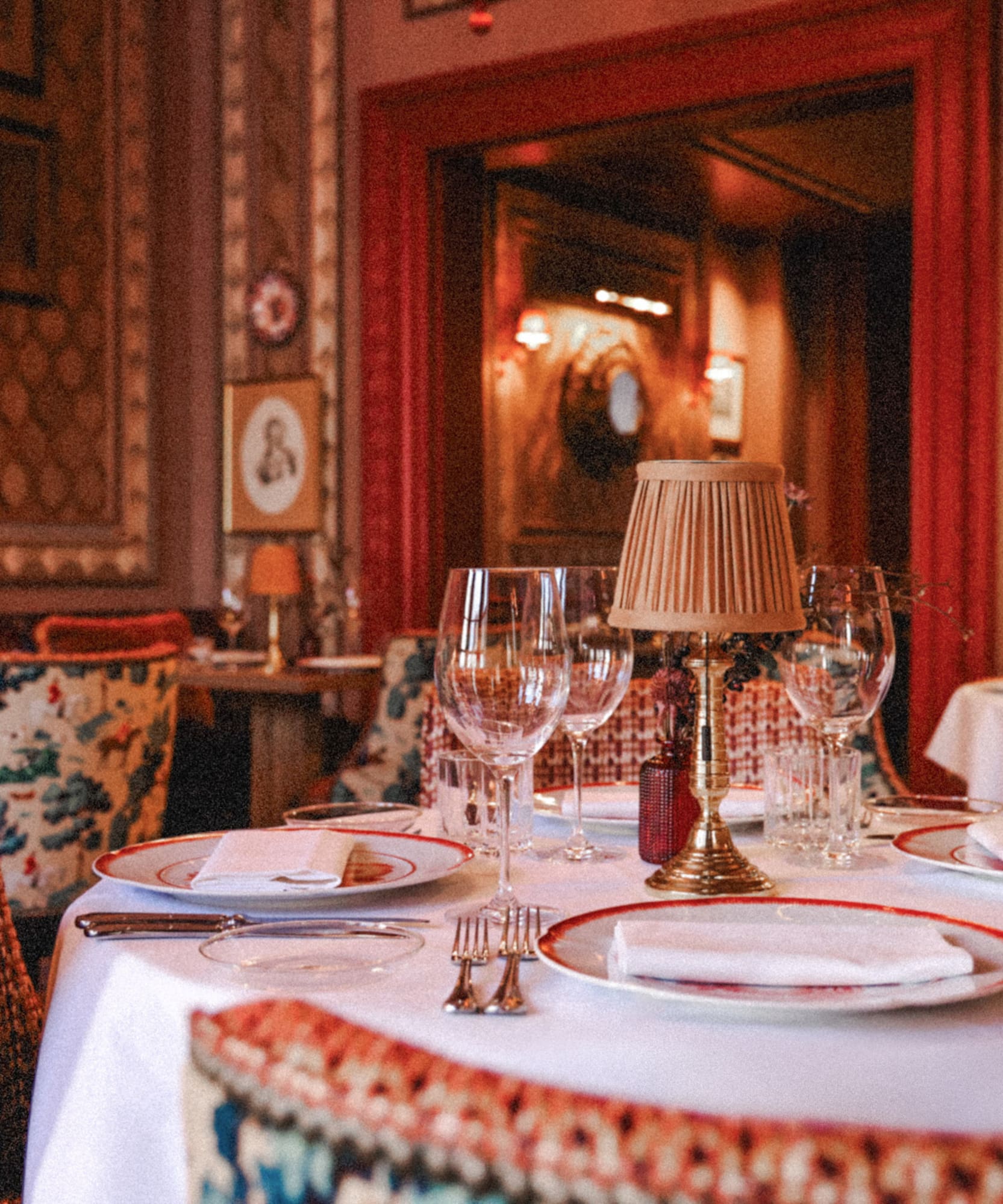 a table set for a dinner party