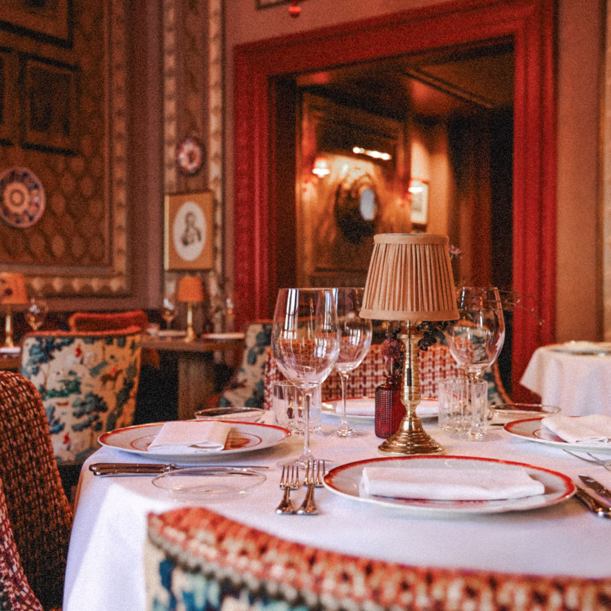 a table set for a dinner party