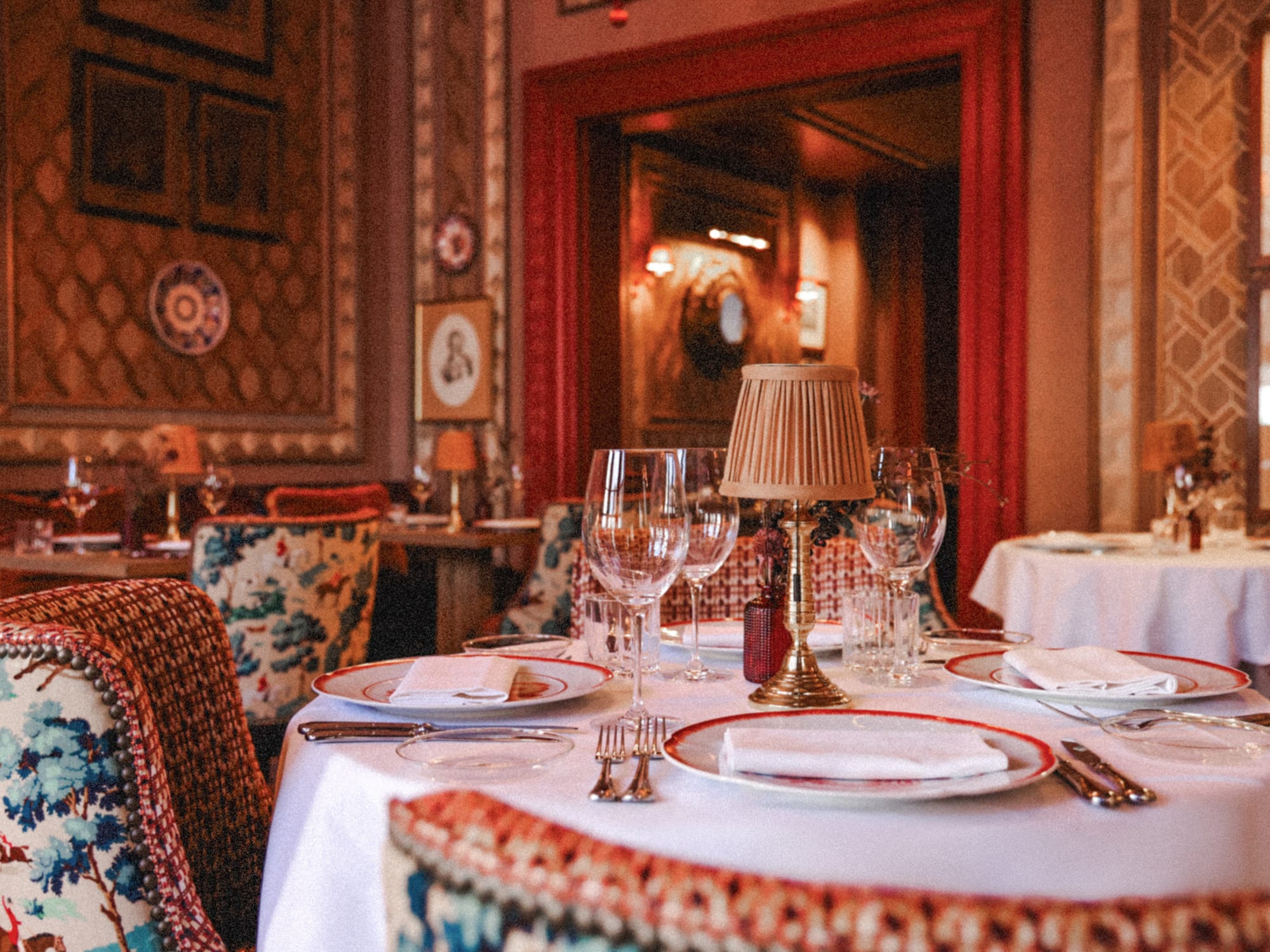 a table set for a dinner party
