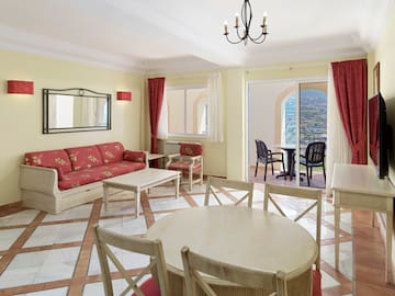 a living room with a couch and a table