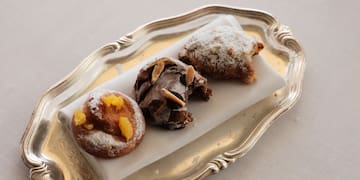 a plate of pastries on a table